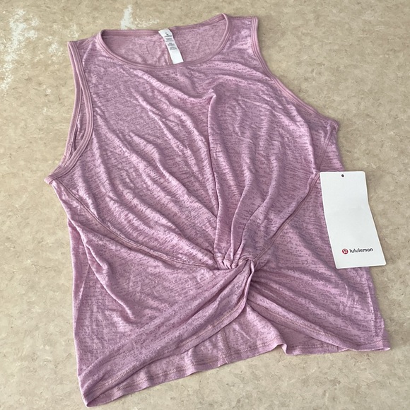 Lululemon Rose Blush Breeze Through Twist Tank - Picture 2 of 10